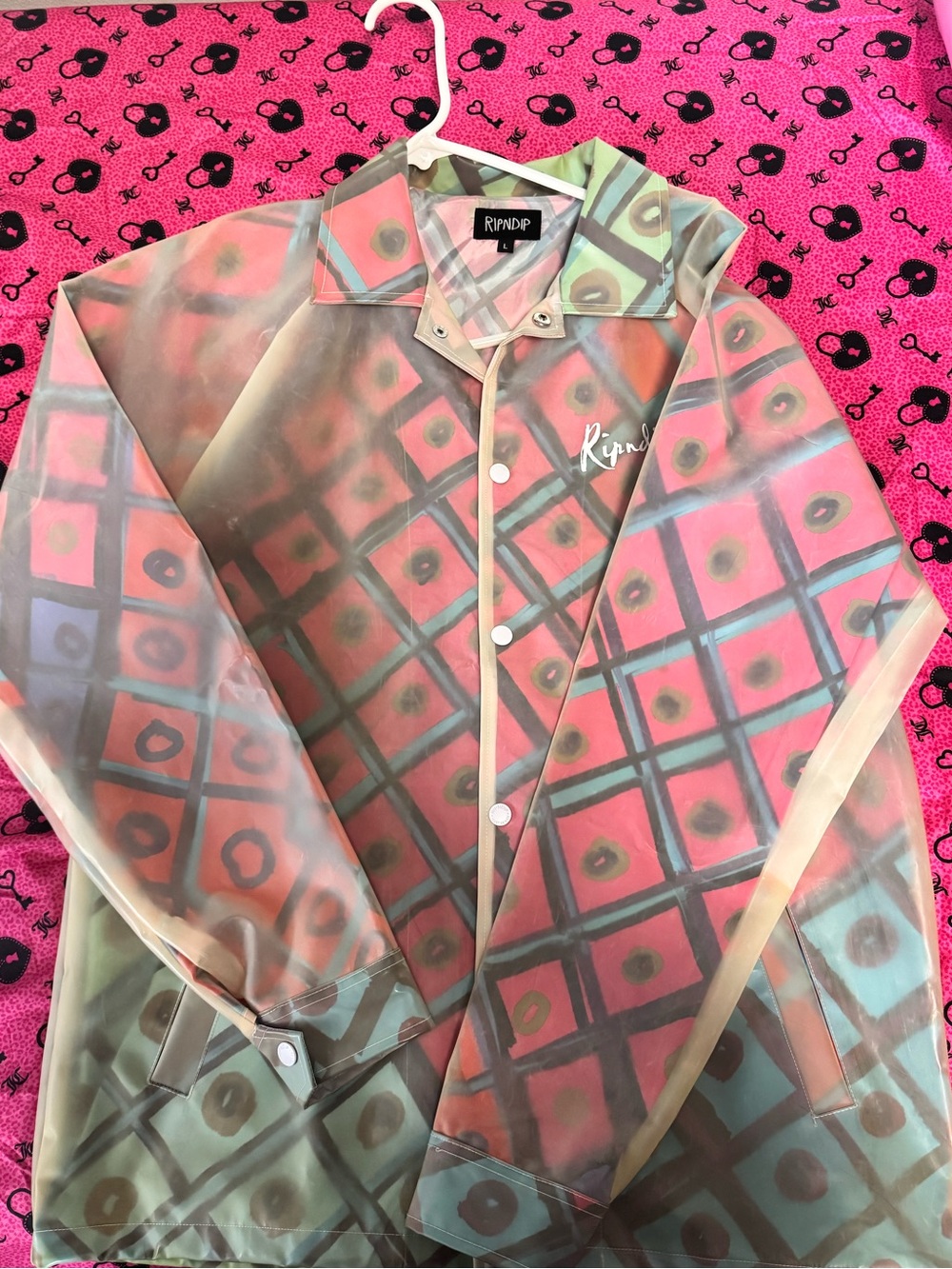 Ripndip Multicolor Pink & Green Geometric Coach Jacket